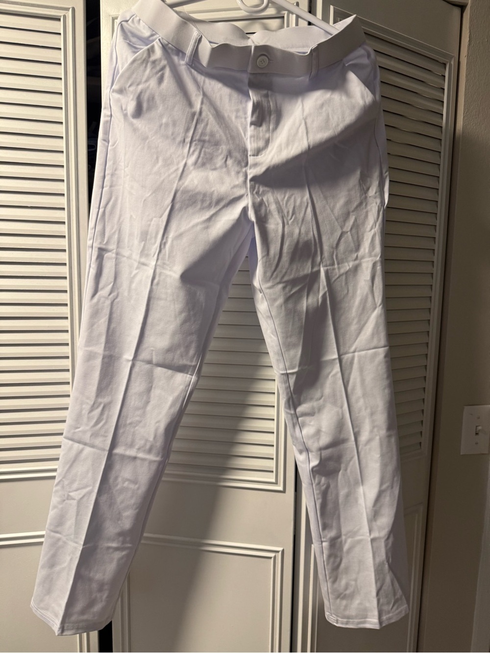 Men's White Chino Pants - Classic Straight Fit